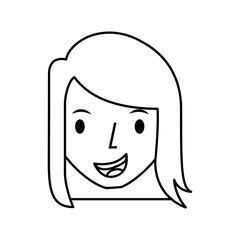 young woman avatar character vector illustration design