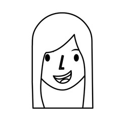 young woman avatar character vector illustration design