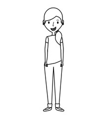 young woman avatar character vector illustration design