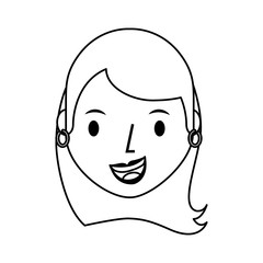 young woman avatar character vector illustration design