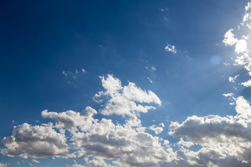 clouds in the blue sky
