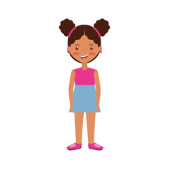 cute girl character icon vector illustration design