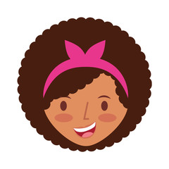 young woman avatar character vector illustration design