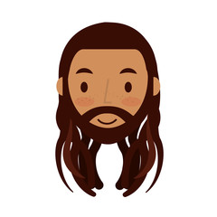 reggae man character icon vector illustration design