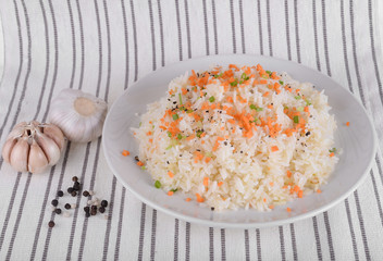 Fried rice with garlic butter