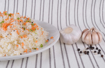 Fried rice with garlic butter