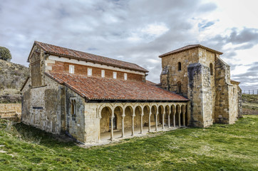 Fototapeta na wymiar Mozarabic monastery of San Miguel de Escalada in Leon