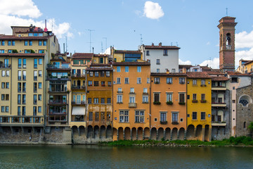 Buildings along the Arno in Florence, Renaissance design