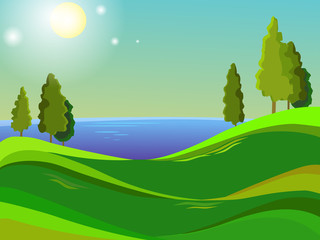 Obraz premium Summer landscape.