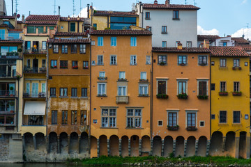 Buildings along the Arno in Florence, Renaissance design