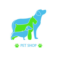 Logo design template for pet shops and veterinary clinics