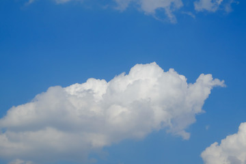 Image of clear  blue sky white cloud day time for background backdrop use