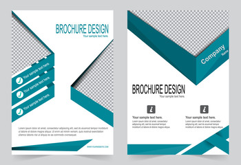 Brochure template, Flyer design green template