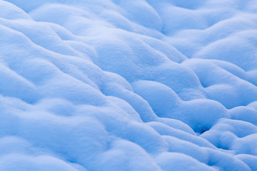 Obraz premium blue snow in the morning as a background