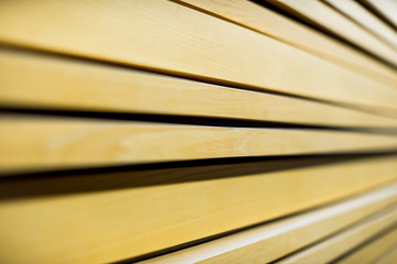 Wooden wall in interior.
