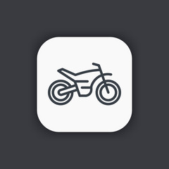 offroad bike, motorcycle line icon