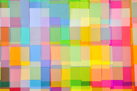 Cut Colored Paper Square Pattern