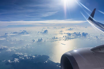 Naklejka na ściany i meble sky and clouds from the airplane