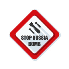 Stop Russia Bomb illustration