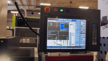 LCD remote control for automatic machine at industrial manufacture factory