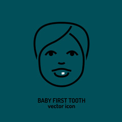 First tooth icon