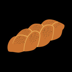 long loaf flat icon