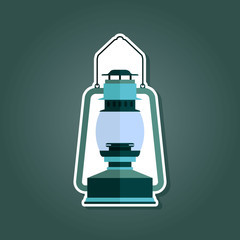 color icon with lantern for your design