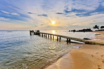 Sunset over the sea.