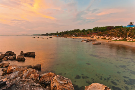 Fototapeta  beach at sunset
