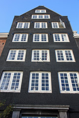 Maison à pignon en briques à Amsterdam, Pays-Bas