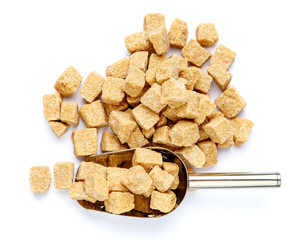 Brown sugar Isolated on white background