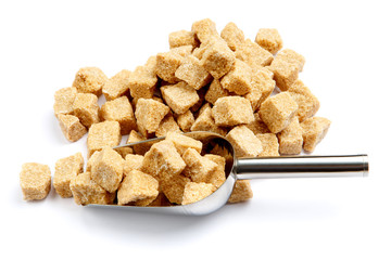Brown sugar Isolated on white background