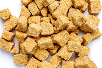 Brown sugar Isolated on white background