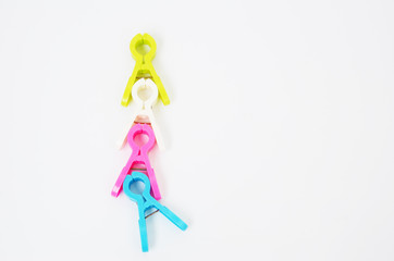 clothespin on white