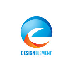 E letter - vector business logo template concept illustration. Abstract shape creative sign. Design element.