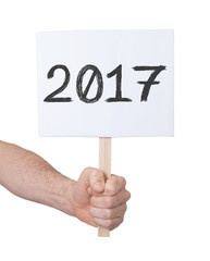 Sign with a number - The year 2017