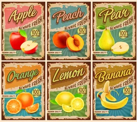  fruits vintage banner © mollicart