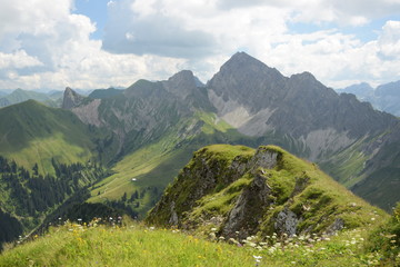 Fototapeta na wymiar Auf dem Zafernhorn, Bregenzerwald