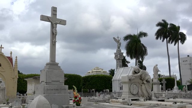Burial Monuments at the Havana Colon Cemetery.