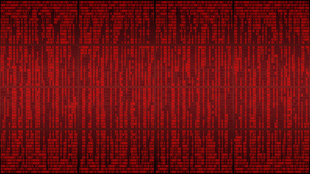 Abstract with digital lines, binary code, matrix background with digits