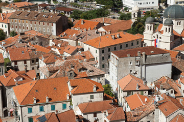 Obraz premium Red roofs of Old Town. Montenegro 
