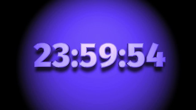 Countdown Clock Happy New Year Blue