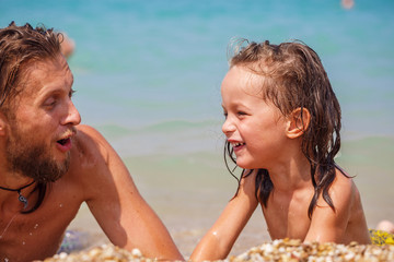 Fototapeta premium Father and son