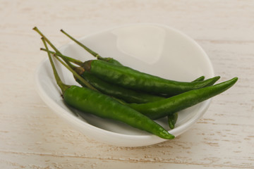 Green chili peppers