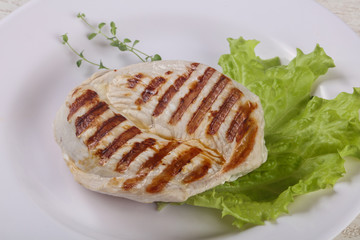 Grilled turkey steak