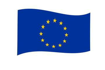 Flags of European Union.