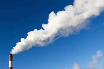 white smoke from the chimney