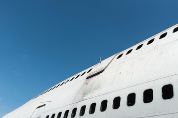 Airplane wreckage windows parts