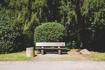 bench in the city park