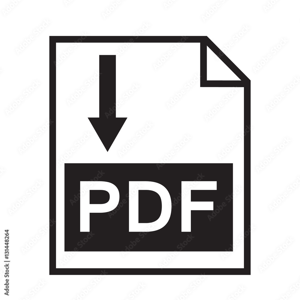 Poster download pdf file button isolated on white background. pdf file